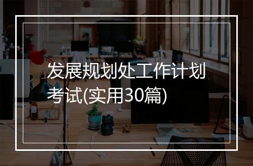 发展规划处工作计划考试(实用30篇)