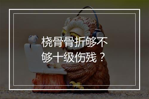 桡骨骨折够不够十级伤残？
