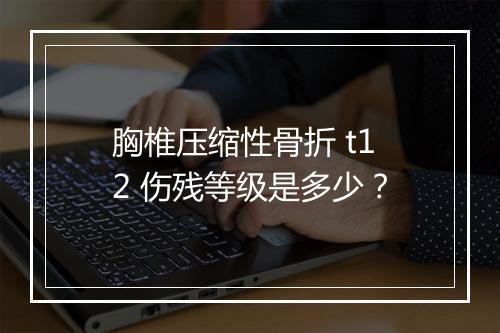 胸椎压缩性骨折 t12 伤残等级是多少？