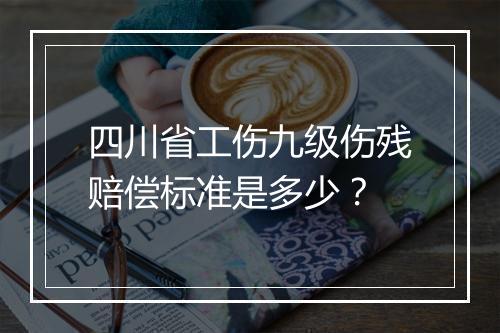 四川省工伤九级伤残赔偿标准是多少？