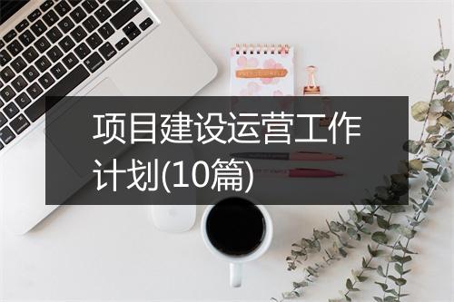 项目建设运营工作计划(10篇)