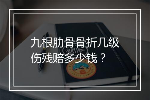 九根肋骨骨折几级伤残赔多少钱？