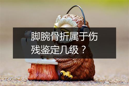 脚腕骨折属于伤残鉴定几级？
