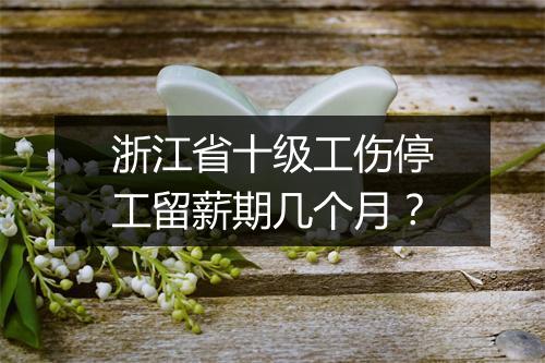 浙江省十级工伤停工留薪期几个月？