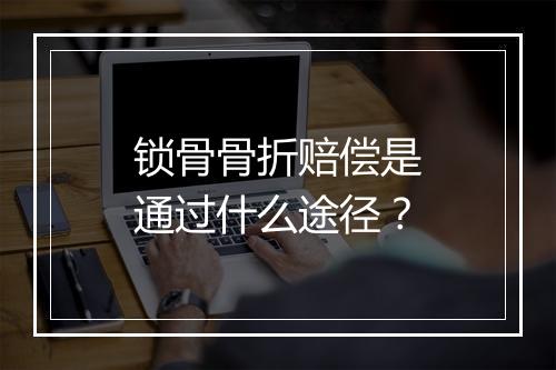 锁骨骨折赔偿是通过什么途径？