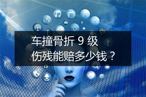 车撞骨折 9 级伤残能赔多少钱？