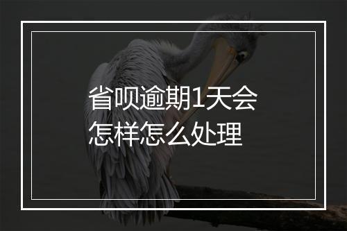 省呗逾期1天会怎样怎么处理