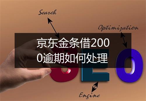 京东金条借2000逾期如何处理