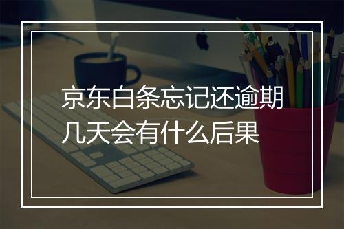 京东白条忘记还逾期几天会有什么后果