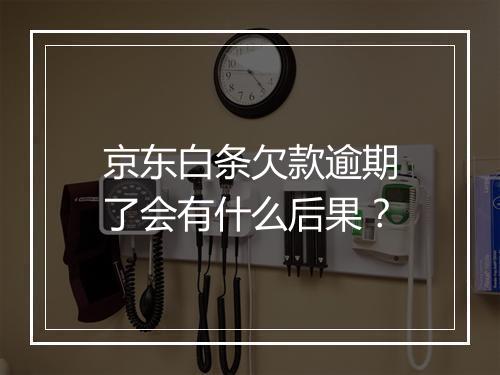 京东白条欠款逾期了会有什么后果？