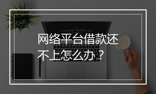 网络平台借款还不上怎么办？