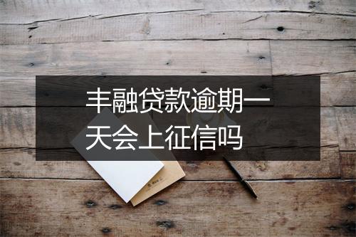 丰融贷款逾期一天会上征信吗