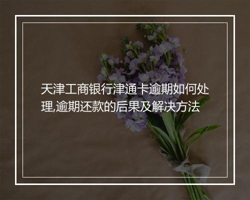 天津工商银行津通卡逾期如何处理,逾期还款的后果及解决方法