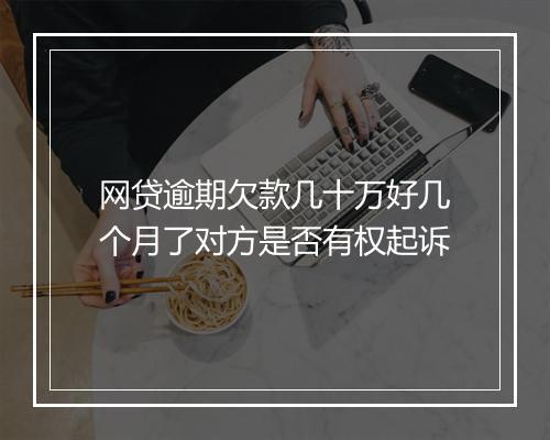 网贷逾期欠款几十万好几个月了对方是否有权起诉