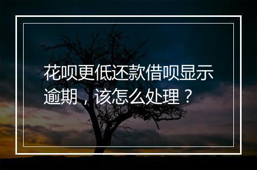 花呗更低还款借呗显示逾期，该怎么处理？