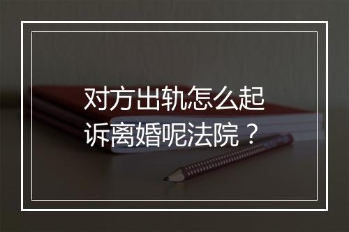 对方出轨怎么起诉离婚呢法院？