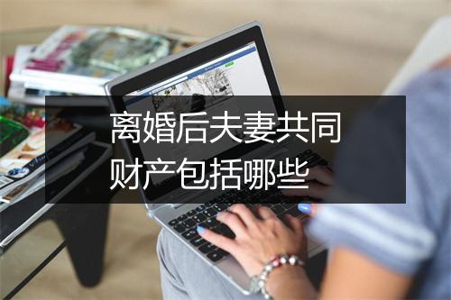 离婚后夫妻共同财产包括哪些