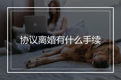协议离婚有什么手续