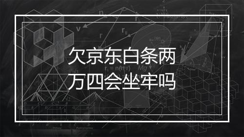 欠京东白条两万四会坐牢吗