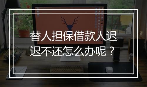 替人担保借款人迟迟不还怎么办呢？