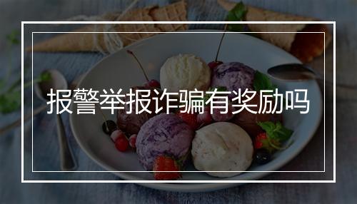 报警举报诈骗有奖励吗