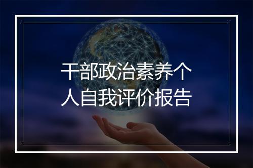 干部政治素养个人自我评价报告