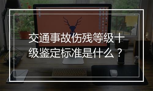 交通事故伤残等级十级鉴定标准是什么？