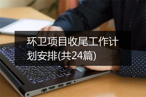 环卫项目收尾工作计划安排(共24篇)