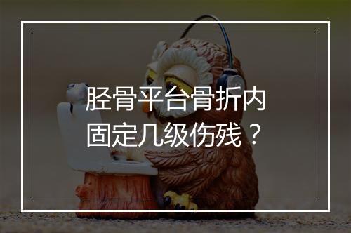 胫骨平台骨折内固定几级伤残？