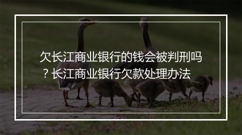 欠长江商业银行的钱会被判刑吗？长江商业银行欠款处理办法