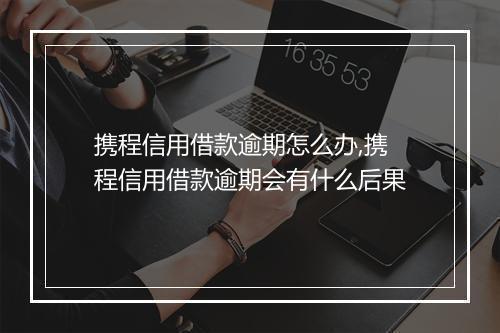 携程信用借款逾期怎么办,携程信用借款逾期会有什么后果