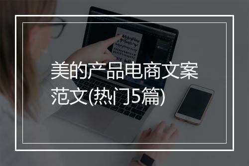美的产品电商文案范文(热门5篇)