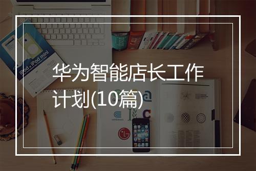 华为智能店长工作计划(10篇)