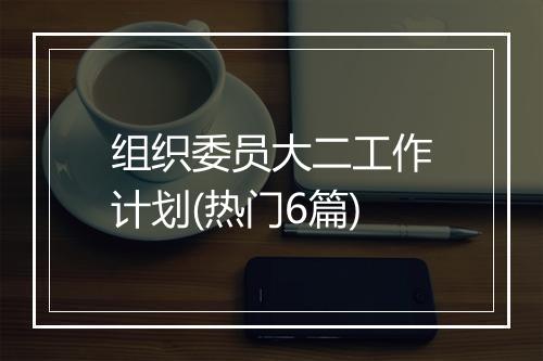 组织委员大二工作计划(热门6篇)