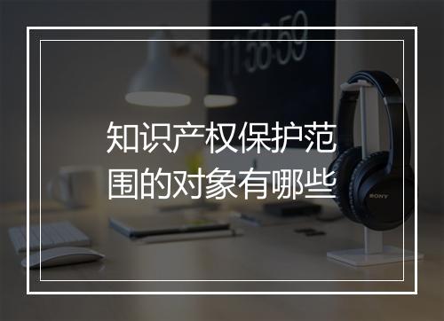 知识产权保护范围的对象有哪些