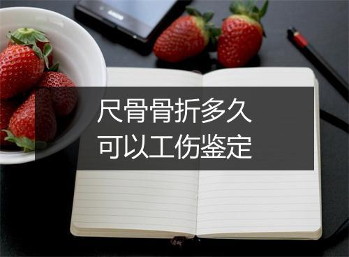 尺骨骨折多久可以工伤鉴定