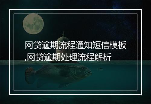 网贷逾期流程通知短信模板,网贷逾期处理流程解析