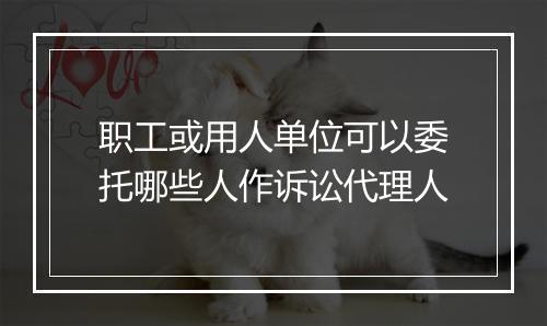 职工或用人单位可以委托哪些人作诉讼代理人