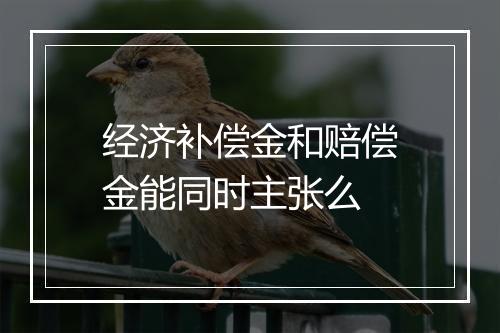 经济补偿金和赔偿金能同时主张么