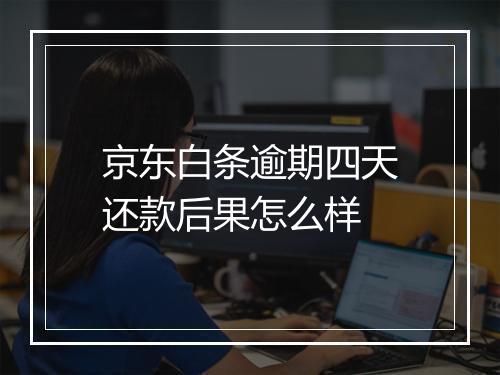 京东白条逾期四天还款后果怎么样