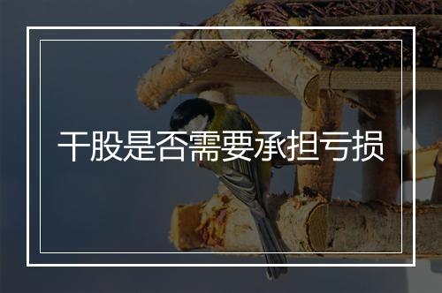 干股是否需要承担亏损
