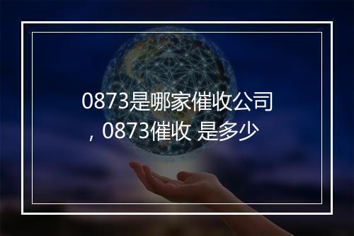 0873是哪家催收公司，0873催收 是多少