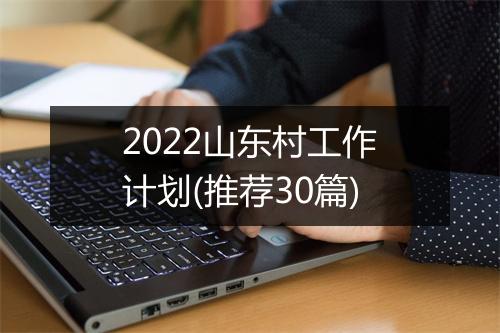 2022山东村工作计划(推荐30篇)