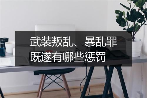 武装叛乱、暴乱罪既遂有哪些惩罚