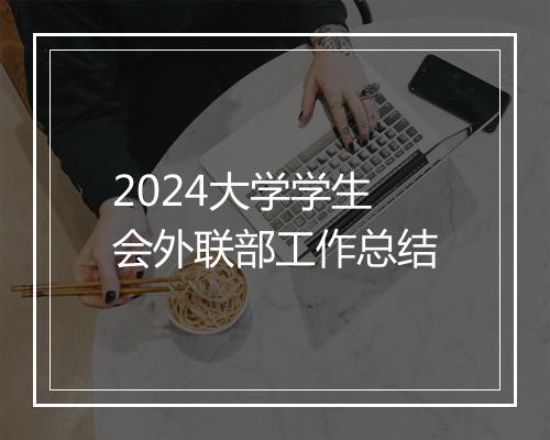 2024大学学生会外联部工作总结