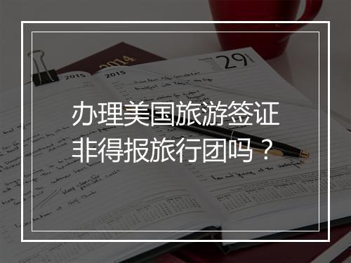 办理美国旅游签证非得报旅行团吗？