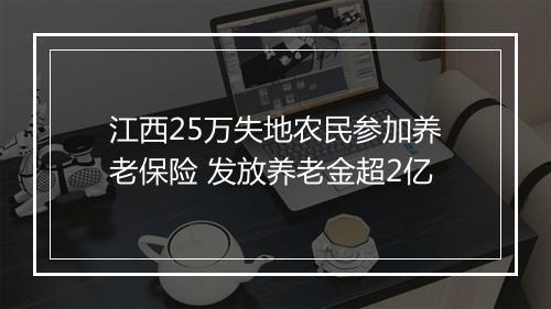 江西25万失地农民参加养老保险 发放养老金超2亿