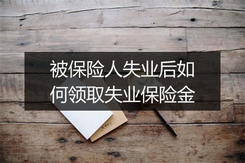 被保险人失业后如何领取失业保险金