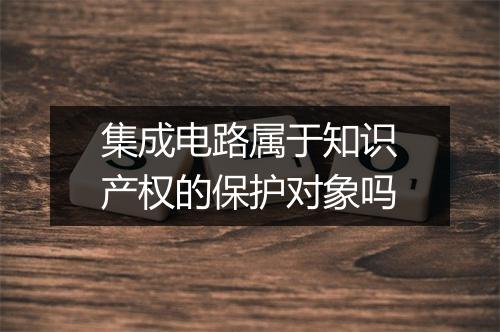 集成电路属于知识产权的保护对象吗