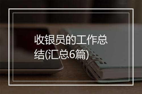 收银员的工作总结(汇总6篇)
